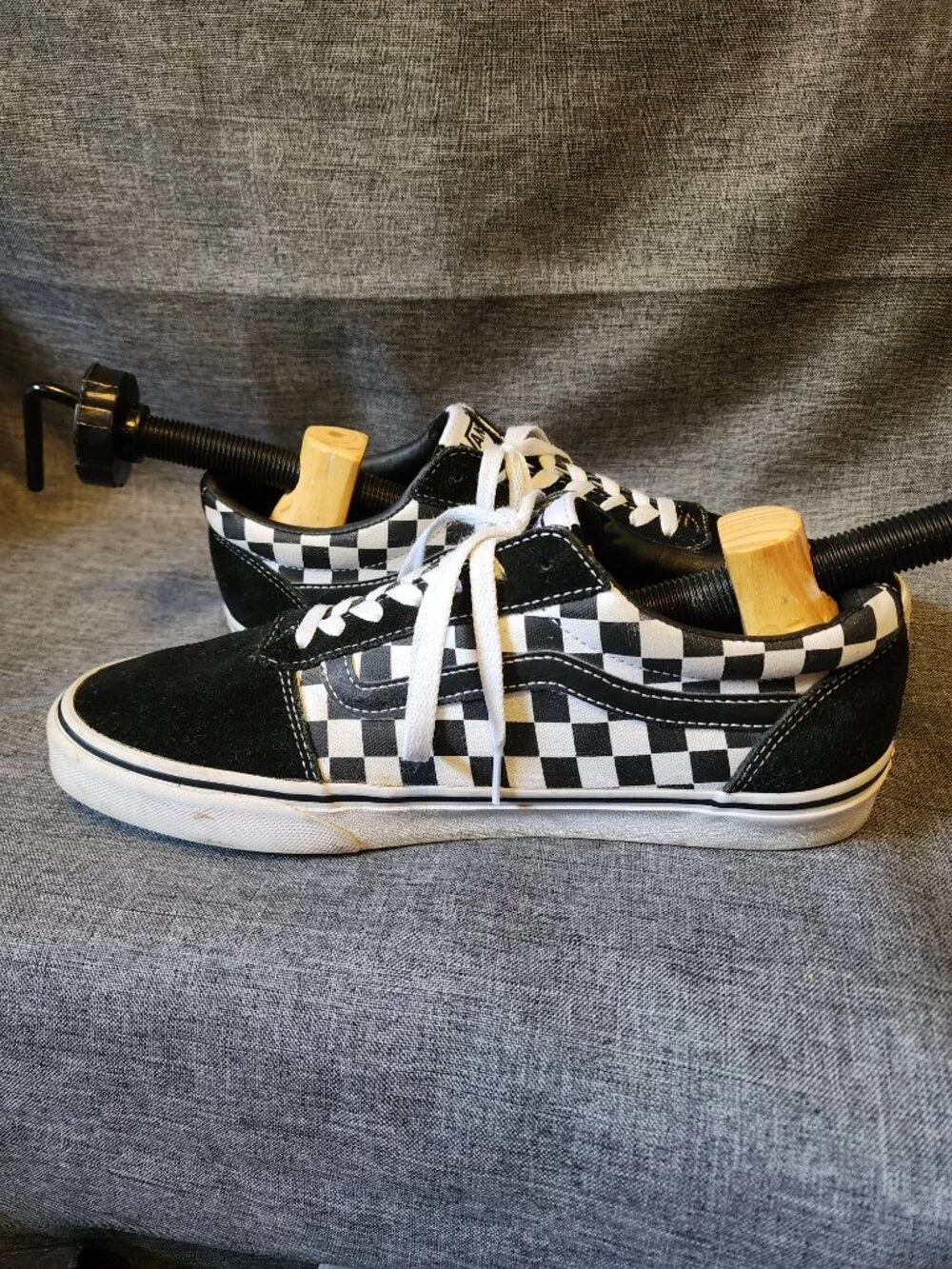 Men's Size 11 Vans Off The Wall Black/White Checkerboard Canvas Lace Up Shoes